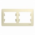 Рамка 2-м Glossa горизонт. беж. SE GSL000202 275176 - фото 16750458