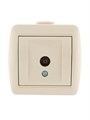 Розетка телевизионная оконечная TV ОП Nata 16А IP20 крем. LEZARD 710-0300-130 249483 - фото 16750731
