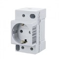 Розетка модульная РМ-102 16А 220В 2P+PEN на DIN-рейку DEKraft 18012DEK 159494 - фото 16750907