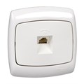 Розетка телефонная 1-м СП Рондо RJ11 бел. SchE RT-4S-BI (РТ-4С-би) 25997 - фото 16751015