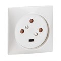 Розетка 1-м СП 20А IP20 3P+E 380Вт на винтах сл. кость Leg 055425 100174 - фото 16751148