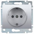 Розетка 1-м СП Galea Life 16А IP20 2P+E с заземл. защ. шторки немецк. стандарт с лицев. панелью механизм алюм. Leg 771363 93140 - фото 16751187