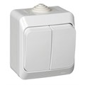 Выключатель 2-кл. ОП Этюд 10А IP44 10AX бел. SE BA10-042B 97302 - фото 16751197