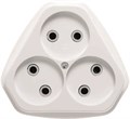 Розетка 3-м СП РС10-394 10А IP20 бел. Кунцево 5928 553 - фото 16751324