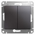Переключатель проходной 2-кл. СП Glossa 10А IP20 (сх. 6) 10AX механизм графит SE GSL001365 454358 - фото 16751459