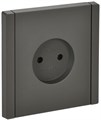 Розетка 1-м СП FORTE&PIANO FP318 10А без заземл. без защ. шторок винт. крепл. сер. IEK FP-R10-10-K03 1853253 - фото 16752015