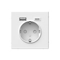 Розетка ArtGallery 16А с 2-мя заряд. устройствами USB A+C 5В/2.4А/3А 2х5В/1.5А механизм бел. SE GAL000132 1823417 - фото 16752187