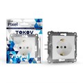 Розетка 1-м СП Pixel 16А IP20 с заземл. защ. шторки механизм бел. TOKOV ELECTRIC TKE-PX-R1ZSF-C01 1791367 - фото 16752295