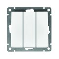 Выключатель 3-кл. СП Афина 10А IP20 механизм бел Universal A0043 1734304 - фото 16752536