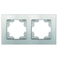 Рамка 2-м Афина универс. серебр. Universal A0044-S 1734336 - фото 16752538