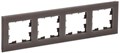 Рамка 4-м BRITE РУ-4-2-БрТБ стекло темн. бронза IEK BR-M42-G-K45 1679832 - фото 16752652