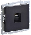 Розетка компьютерная СП RJ45 кат.5E BRITE РК10-БрЧ механизм черн. IEK BR-K10-1-K02 1617410 - фото 16752847