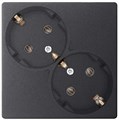 Розетка 2-м СП Simon 24 16А IP20 2х2P+E Schuko без защ. шторок механизм графит Simon 2450459-038 1278982 - фото 16753715