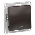 Выключатель 1-кл. СП AtlasDesign 10А IP20 (сх. 1а) 10AX с подсветкой механизм мокко SE ATN000613 1240356 - фото 16753853