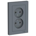 Розетка 2-м СП AtlasDesign 16А IP20 без заземл. в сборе грифель SE ATN000720 1240401 - фото 16753862