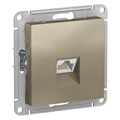 Розетка компьютерная AtlasDesign RJ45 кат.5E механизм шампань SE ATN000583 1240340 - фото 16753865
