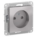 Розетка 1-м СП AtlasDesign 16А IP20 без заземл. защ. шторки механизм алюм. SE ATN000349 1240245 - фото 16753878