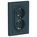 Розетка 2-м СП AtlasDesign 16А IP20 с заземл. в сборе изумруд SE ATN000824 1240446 - фото 16753883
