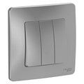 Выключатель 3-кл. СП Blanca 10А IP20 (сх. 1+1+1) 250В алюм. SE BLNVS100503 1210323 - фото 16754020