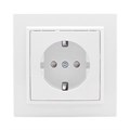 Розетка 1-м СП Минск 16А IP20 с заземл. защ. шторки бел. Basic EKF ERR16-028-100 453864 - фото 16754120