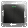 Выключатель 2-кл. СП Glossa 10А IP20 (сх. 5а) 10AX с подсветкой механизм антрацит SE GSL000753 400319 - фото 16754341