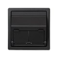 Адаптер на 2 RJ45(12) коннектора 75528; 75540; 75541; 75544-39 75542-30 наклонный Simon73 Loft графит 73086-62 393415 - фото 16754373