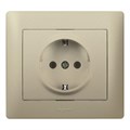 Розетка 1-м СП Galea Life 16А IP20 2P+E защ. шторки немецк. стандарт с лицев. панелью титан Leg 771463 1014814 - фото 16754665