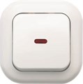 Выключатель 1-кл. СП Валентина 6А IP20 С16-068 с индикацией бел. Кунцево 7645 16899 - фото 16754946