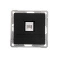 Розетка телефонная 1-м СП W59 RJ11 1А 160В механизм черн. бархат SE RSI-152T-6-86 152663 - фото 16755007