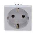 Розетка 1-м 2мод. Viva 16А IP20 2P+E с заземл. защ. шторки сер. DKC 45025 59743 - фото 16755308