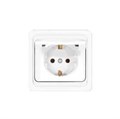 Розетка 1-м СП Валери 16А IP20 с заземл. с крышкой бел. UNIVersal В0029 75142 - фото 16755408
