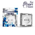 Розетка 1-м СП Pixel 16А IP20 без заземл. механизм айс TOKOV ELECTRIC TKE-PX-R1-C34 1909862 - фото 16755523
