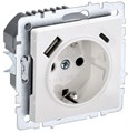 Розетка BRITE РЮш11-1-БрБ 16А с USB A+C 18Вт с заземл. защ. шторки механизм бел. IEK BR-R14-16-U22-018-K01 1679744 - фото 16755553