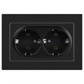 Розетка Accent 6-205-05 2X2P+E Schuko 16А-250В IP20 СУ AL/CU антрацит Intro Б0063494 1931493 - фото 16755586