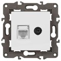 Розетка ЭРА Elegance 14-3110-01М RJ45+TV матов. бел. Эра Б0065767 1952983 - фото 16755840