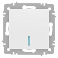 Выключатель Accent 6-102-01М с подсветкой 10А-250В IP20 СУ AL/CU бел. матов. Intro Б0063466 1931309 - фото 16755928