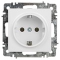 Розетка Intro Accent 6-202-01 2P+E Schuko 16А-250В IP20 СУ AL/CU бел. Intro Б0063678 1913948 - фото 16755948