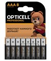 Элемент питания алкалиновый AAA/LR03 (блист. 8шт) Professional Opticell 5052008 1878045 - фото 16755955