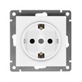 Розетка 1-м СП Афина 16А IP20 с заземл. механизм бел. Universal A0028 1734388 - фото 16756557