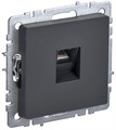 Розетка компьютерная СП RJ45 кат.5E BRITE РК10-БрГ механизм графит IEK BR-K10-1-K53 1623775 - фото 16756831
