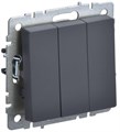Выключатель 3-кл. СП BRITE ВС10-3-0-БрГ 10А механизм графит IEK BR-V30-0-10-K53 1617287 - фото 16756848
