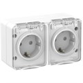 Розетка 2-м ОП AtlasDesign Profi54 16А IP54 250В с заземл. защ. шторки бел. SE ATN540126 1616131 - фото 16756872