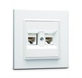 Розетка компьютерная двойная СП Karea 16А IP20 CAT 5 бел. Makel 56001036 1589855 - фото 16757067