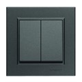 Выключатель 2-кл. СП Karea 10А IP20 дым. металлик Makel 56050003 1589871 - фото 16757068