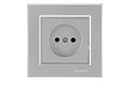 Розетка 1-м СП Karea 10А IP20 б/з сереб. Makel 56065022 1589934 - фото 16757069