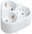 Разветвитель 3-м 16А IP20 Т-01/03 2P+PE треугольн. бел. IEK WTP10-16-03-Z-K01 1317793 - фото 16757491