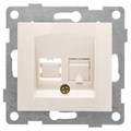Розетка компьютерная 1-м СП Bravo RJ45 механизм беж. GUSI С10К1-003 543226 - фото 16757566