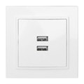 Розетка USB 2-м СП Минск 2.1А бел. EKF ERR-2USB-100 1279151 - фото 16757647