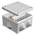Коробка распределительная ОП 85х85х45мм IP54 с клемм. 7 выходов 3 гермоввода 10А 6 контактов крышка на винтах сер. Epplast 130114 516734 - фото 16757743