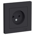 Розетка 1-м СП AtlasDesign 16А IP20 без заземл. в сборе карбон SE ATN001040 1240539 - фото 16757808